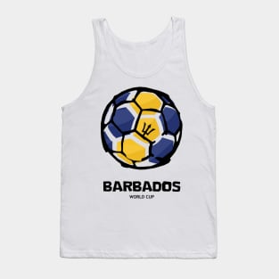 Barbados Football Country Flag Tank Top